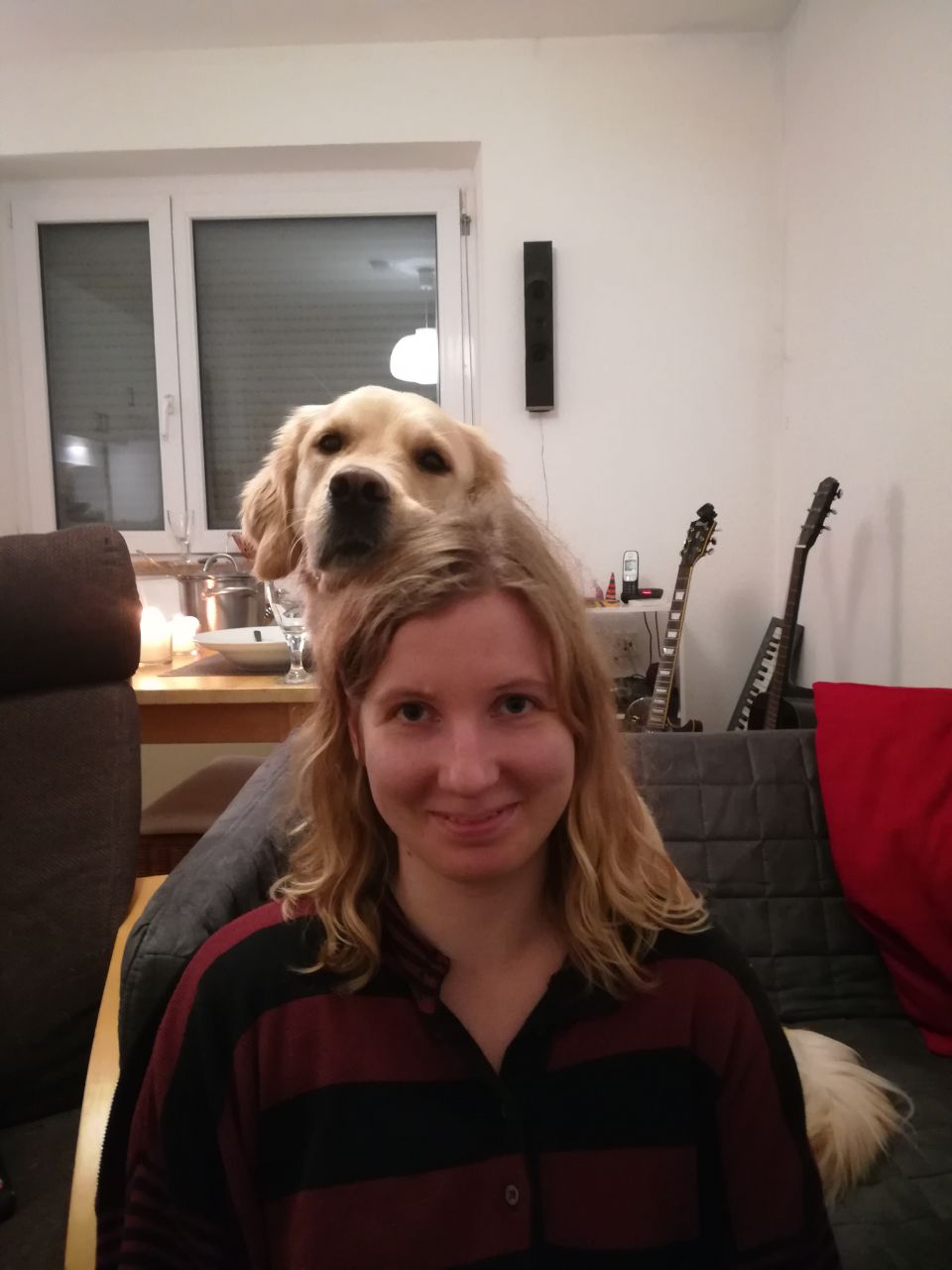Motiv Erarbeitung für Selbstportrait mit Hund, Lillian Noack