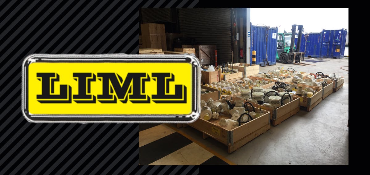 LIML logo and image showing boxes of inventory equipment