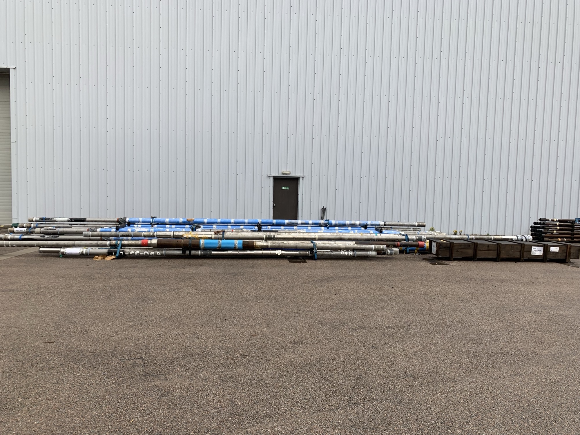 large quantity of new unused completion equipment