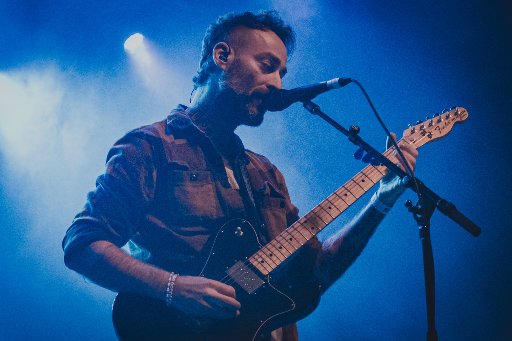 Mike Kinsella, frontman da American Football, que também se apresentou com seu projeto solo, Owen, em sideshow do festival 