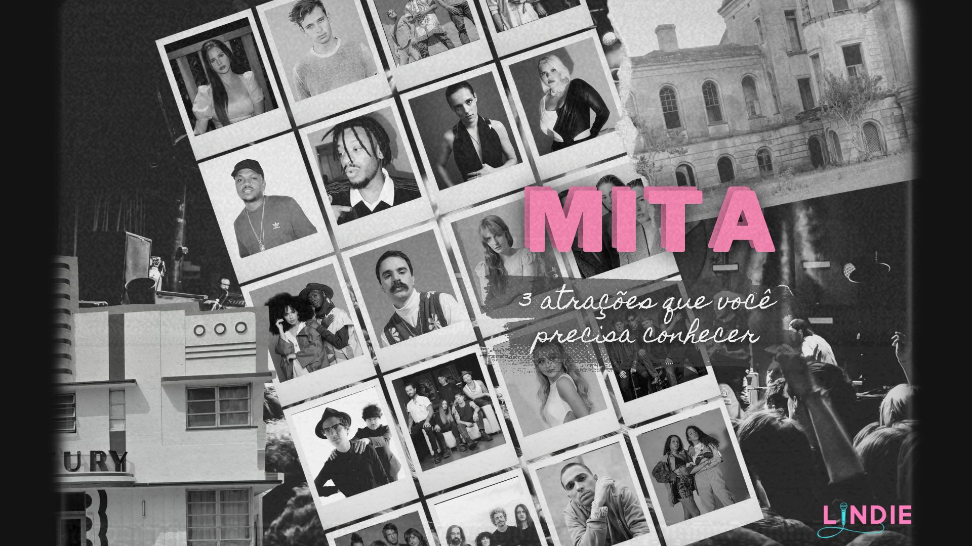 Montagem com fotos dos artistas que compõem a lineup do MITA 2023