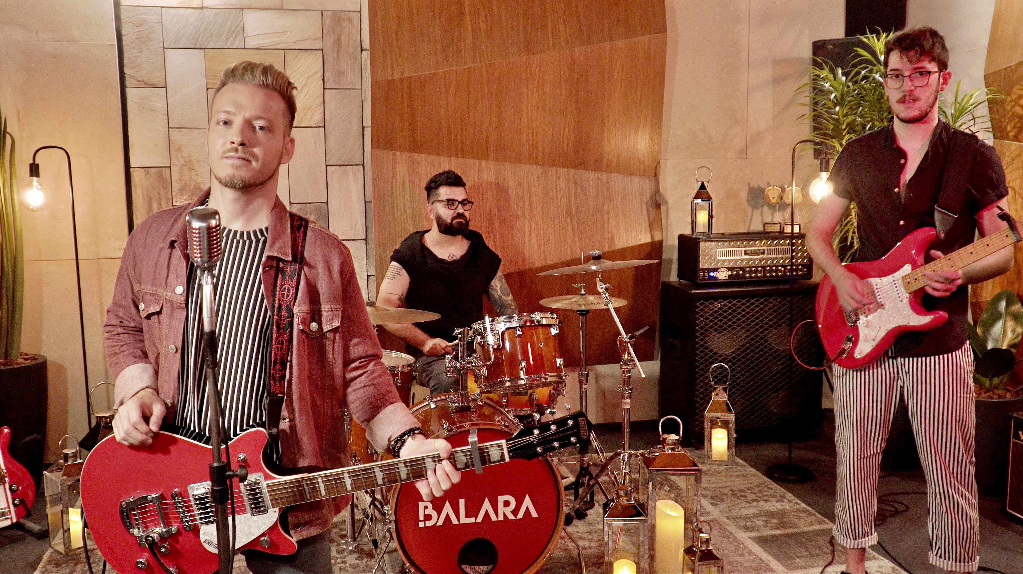 Balara na gravação do clipe de Recomeço.