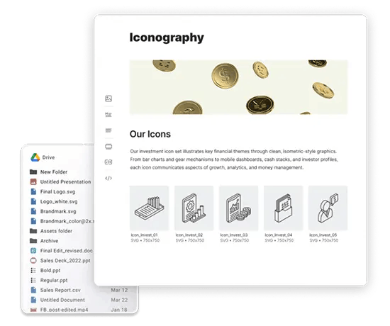 An example of how Google Drive files and assets get cleaned up in Lingo
