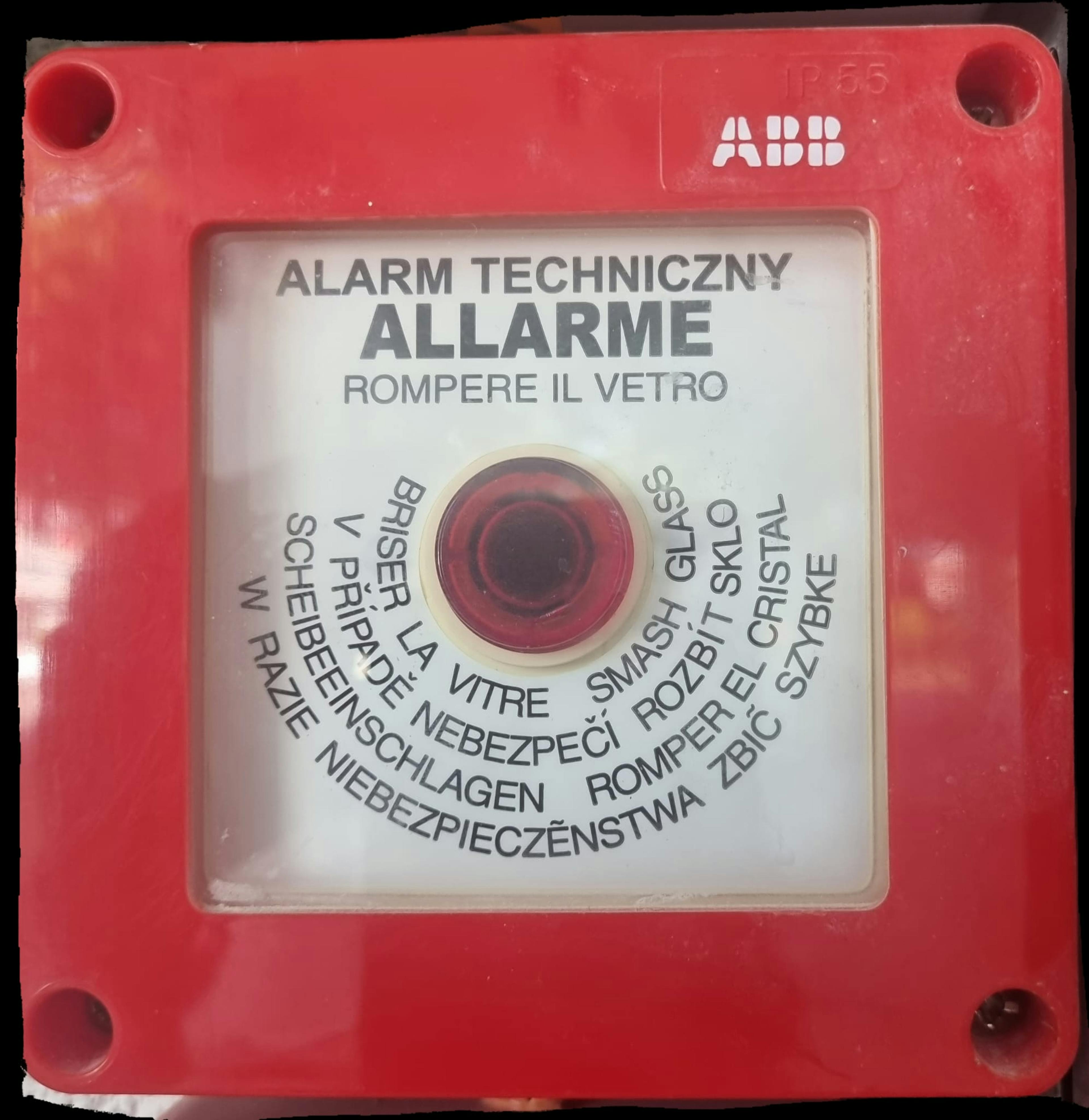 Electric shutoff button of a fire detection system