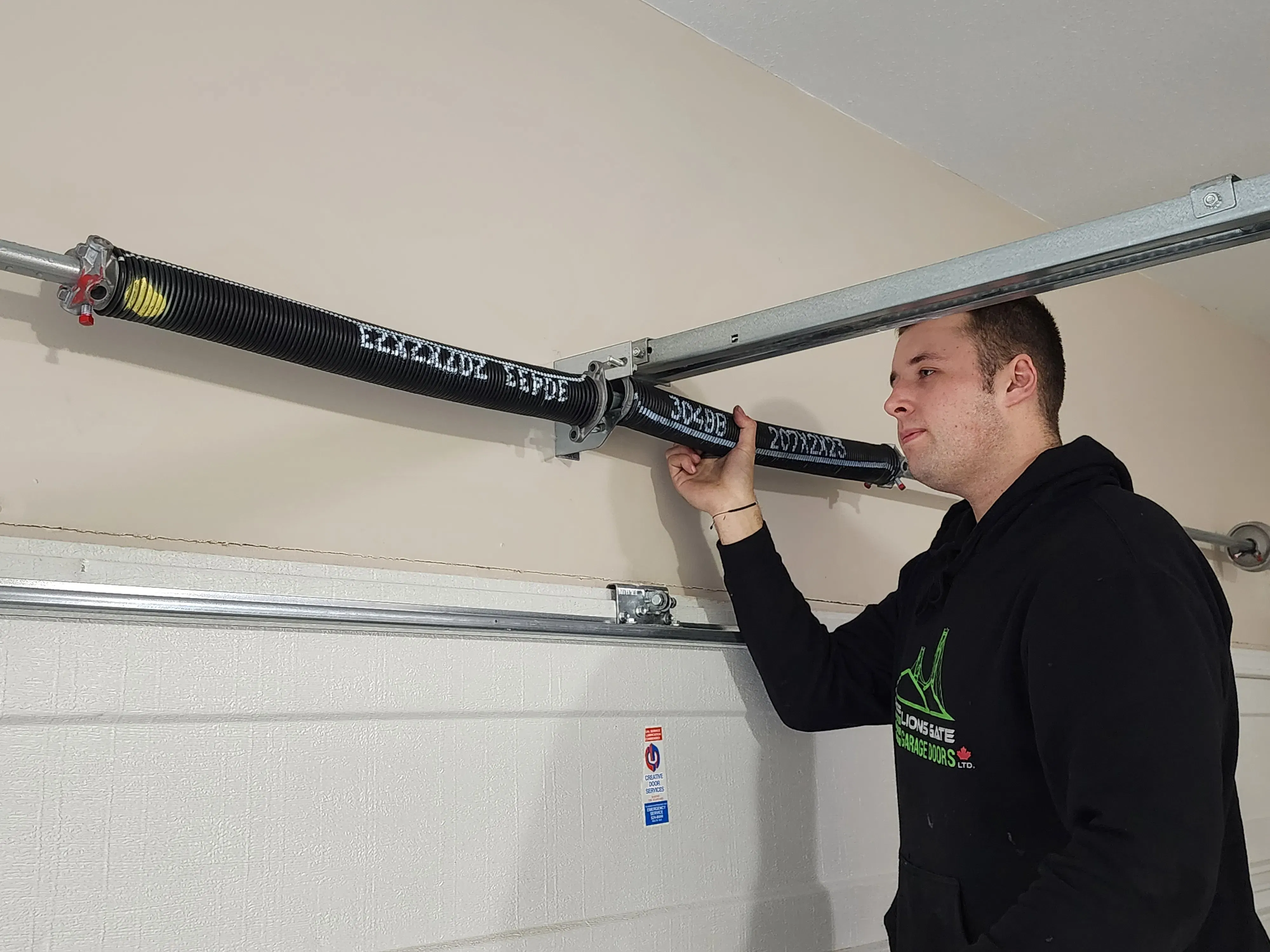 Garage door maintenance service at a Coquitlam home
