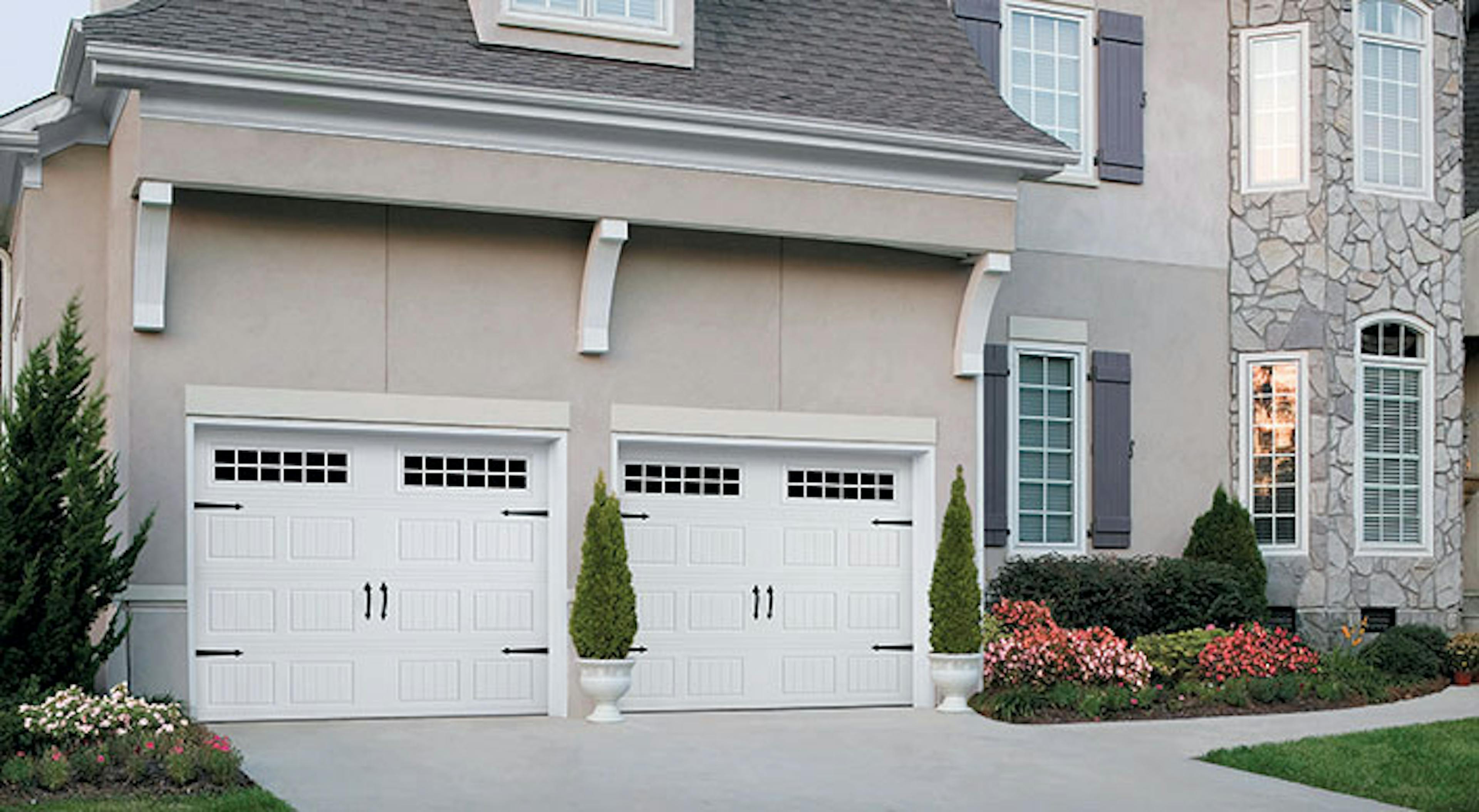 Bead Board design in True White with Stockton window inserts and Blue Ridge handles and hinges.