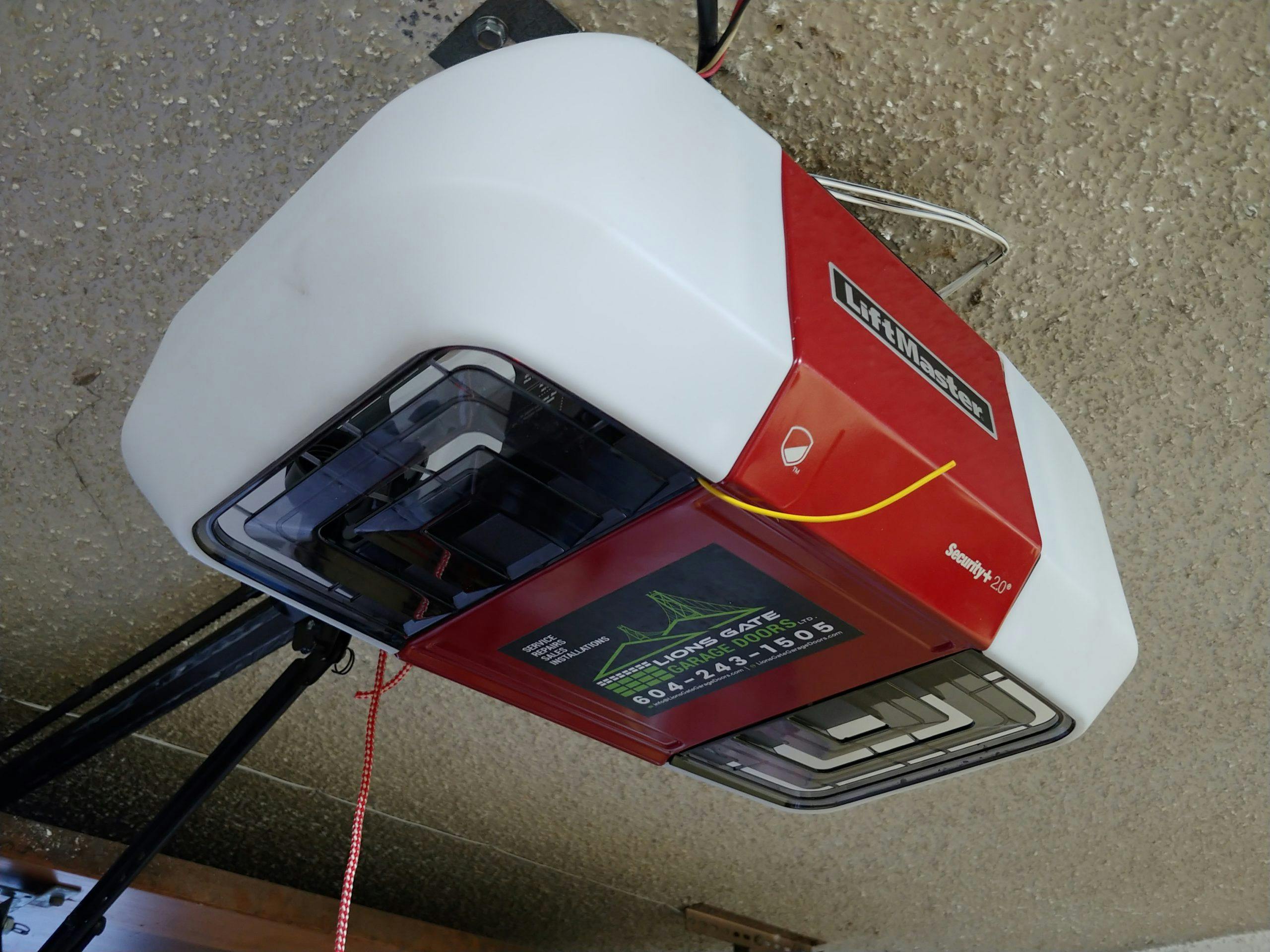 A Liftmaster garage door opener replaced in Coquitlam