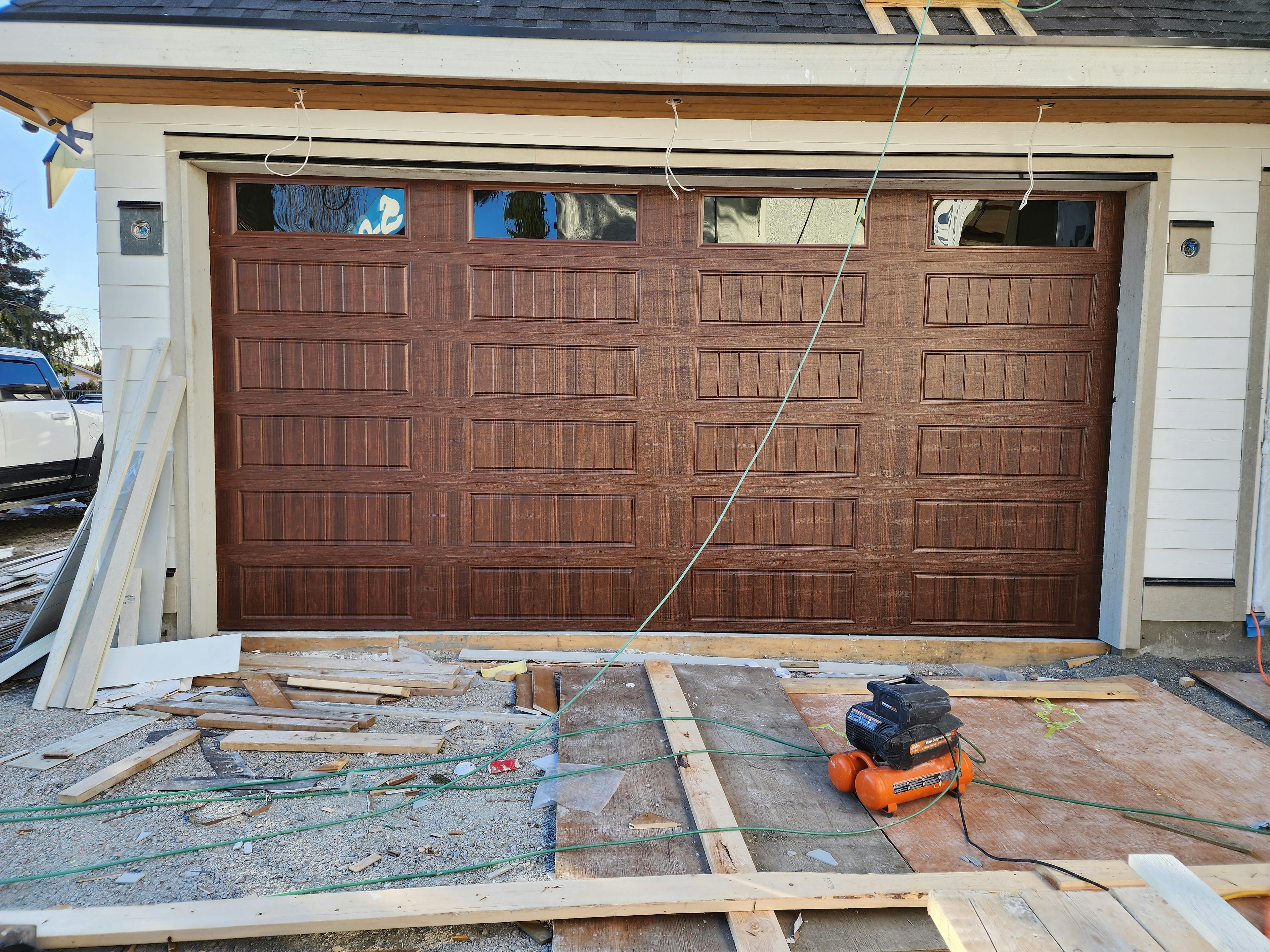 an installation of an Amarr Hillcrest HI3000 Long Panel Bead Board
