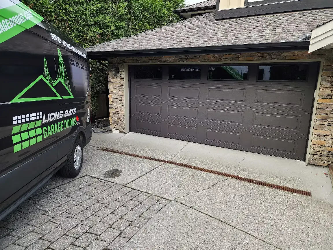 Garage door technician providing residential service