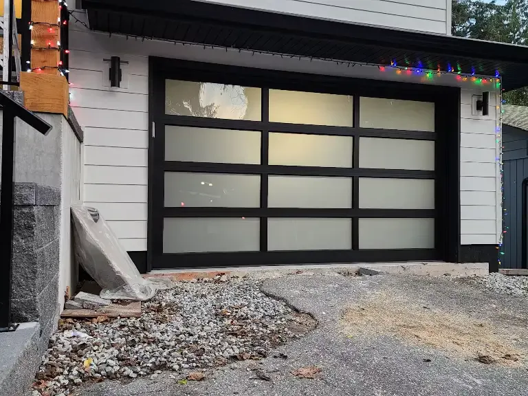 Garage door repair service in a residential neighbourhood