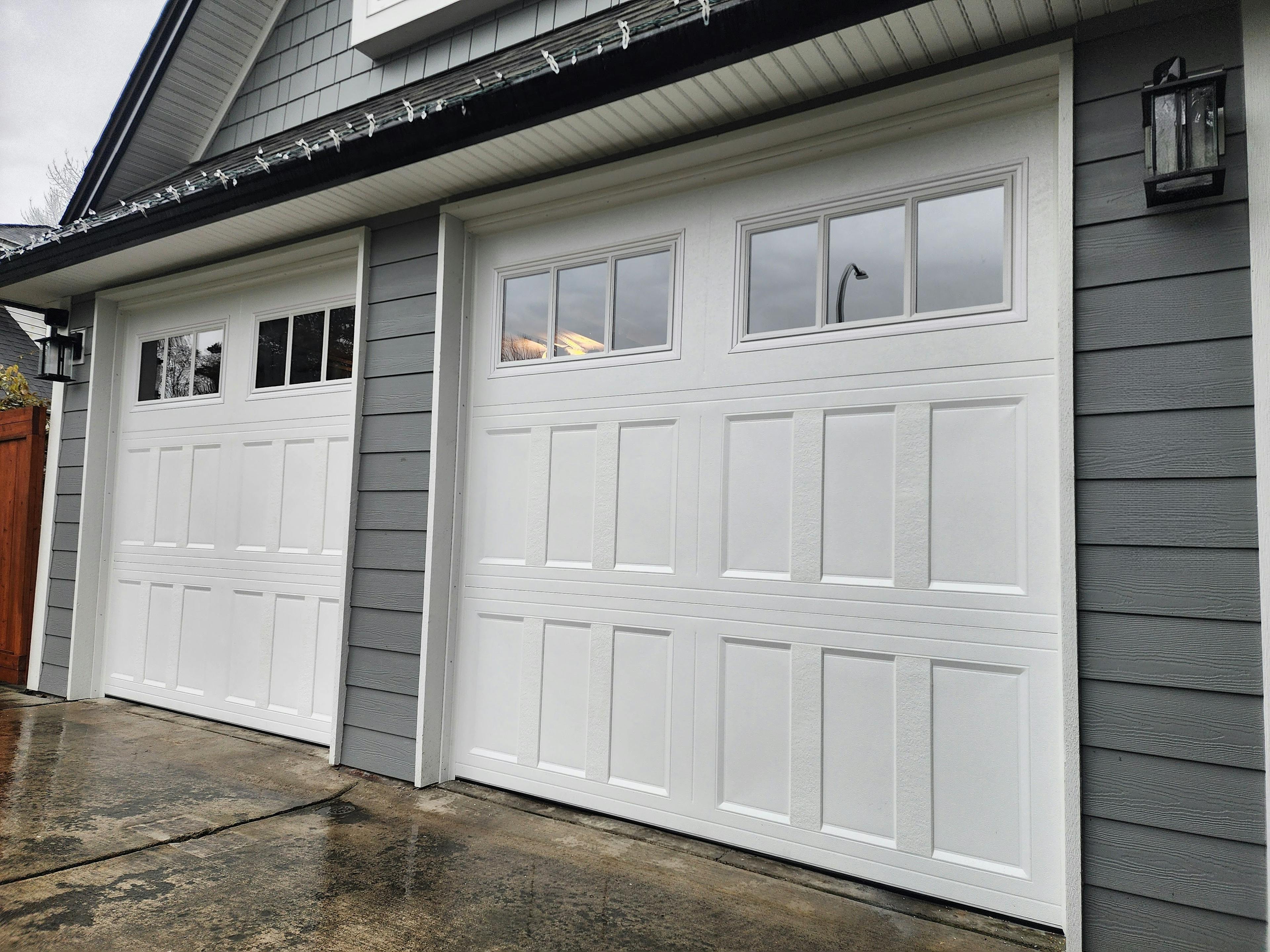 A White Garage Door Installed in Surrey, BC