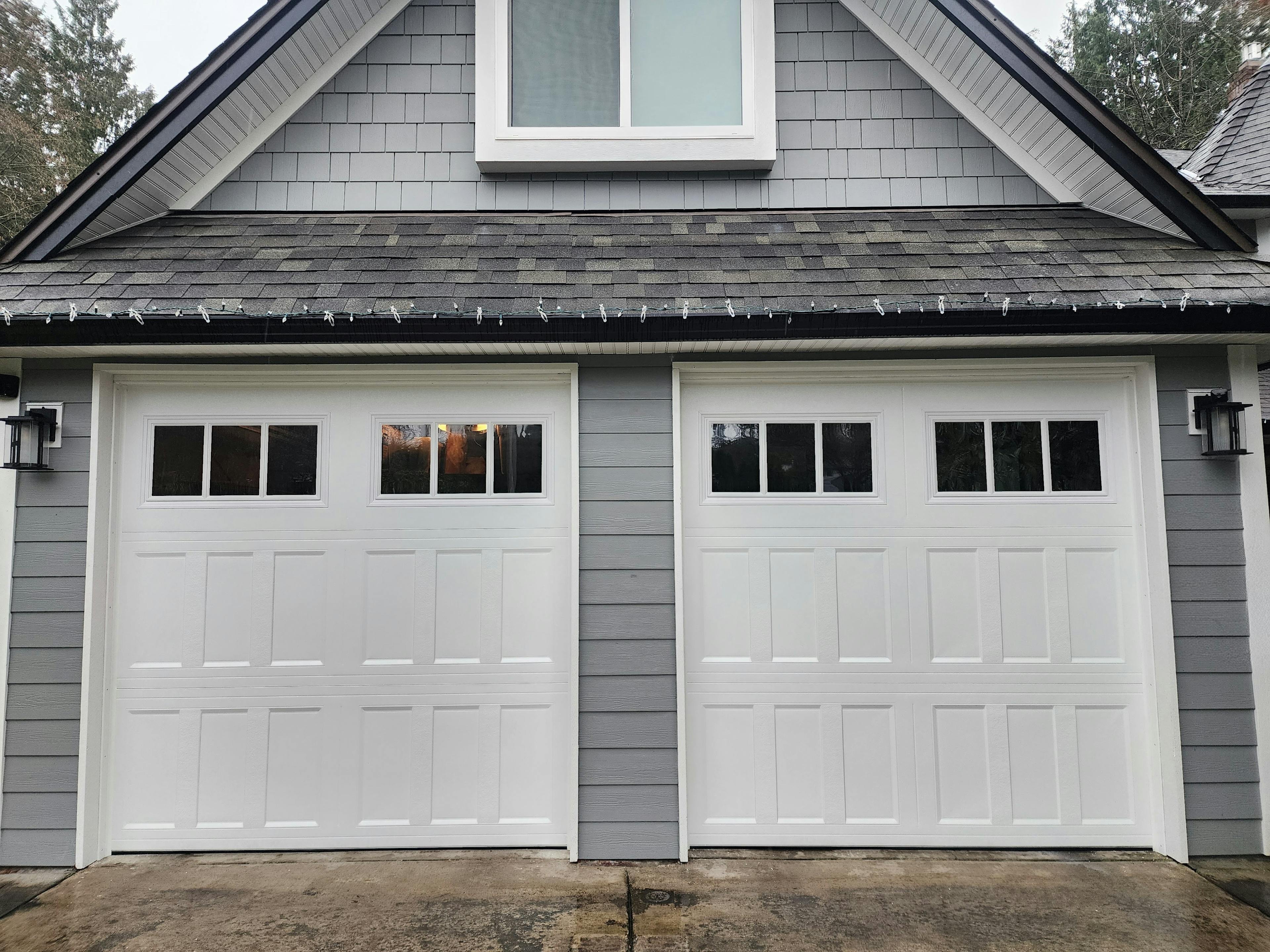 A White Garage Door Installed in Surrey, BC