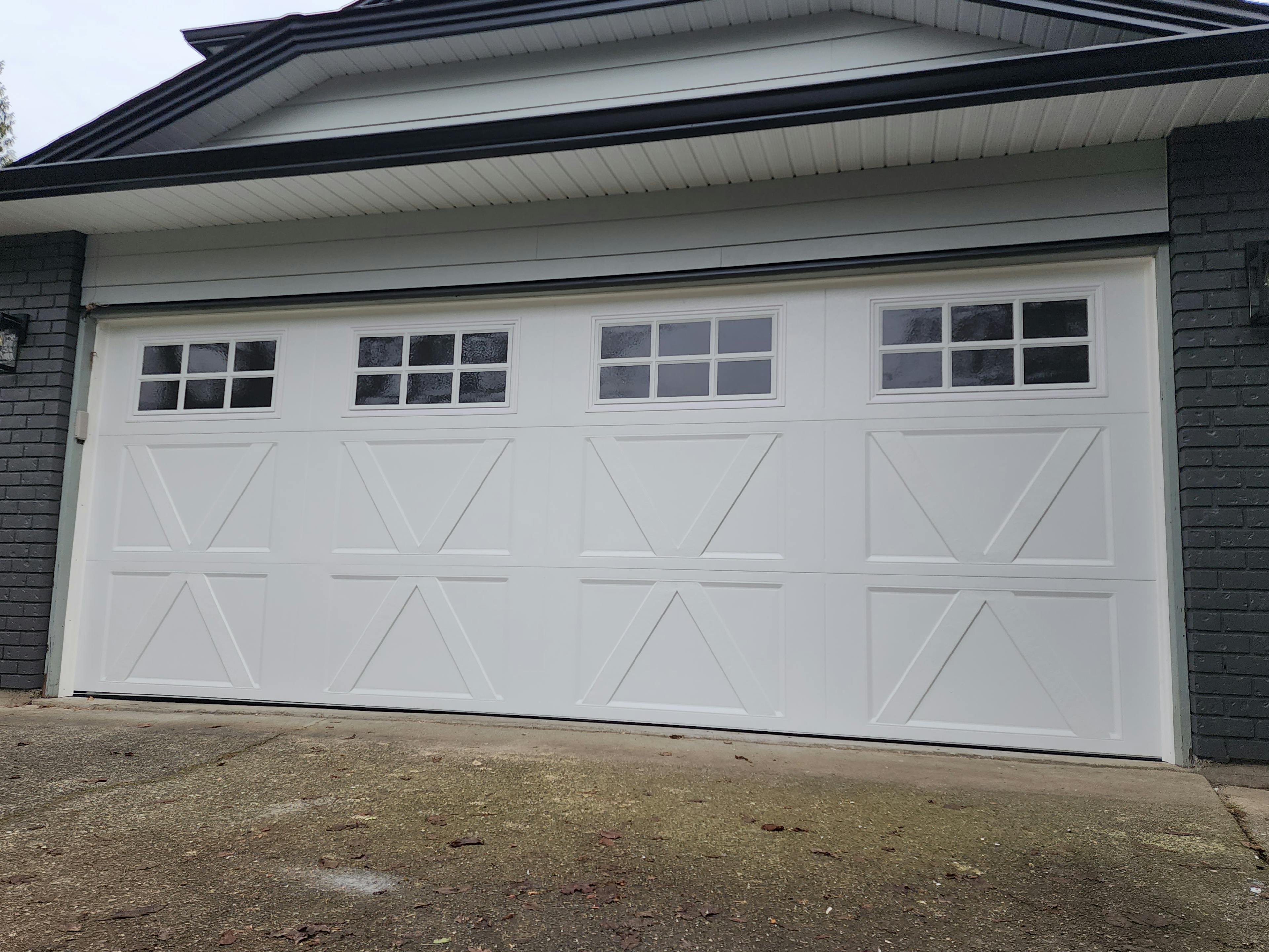 A White Garage Door Installed in Surrey, BC