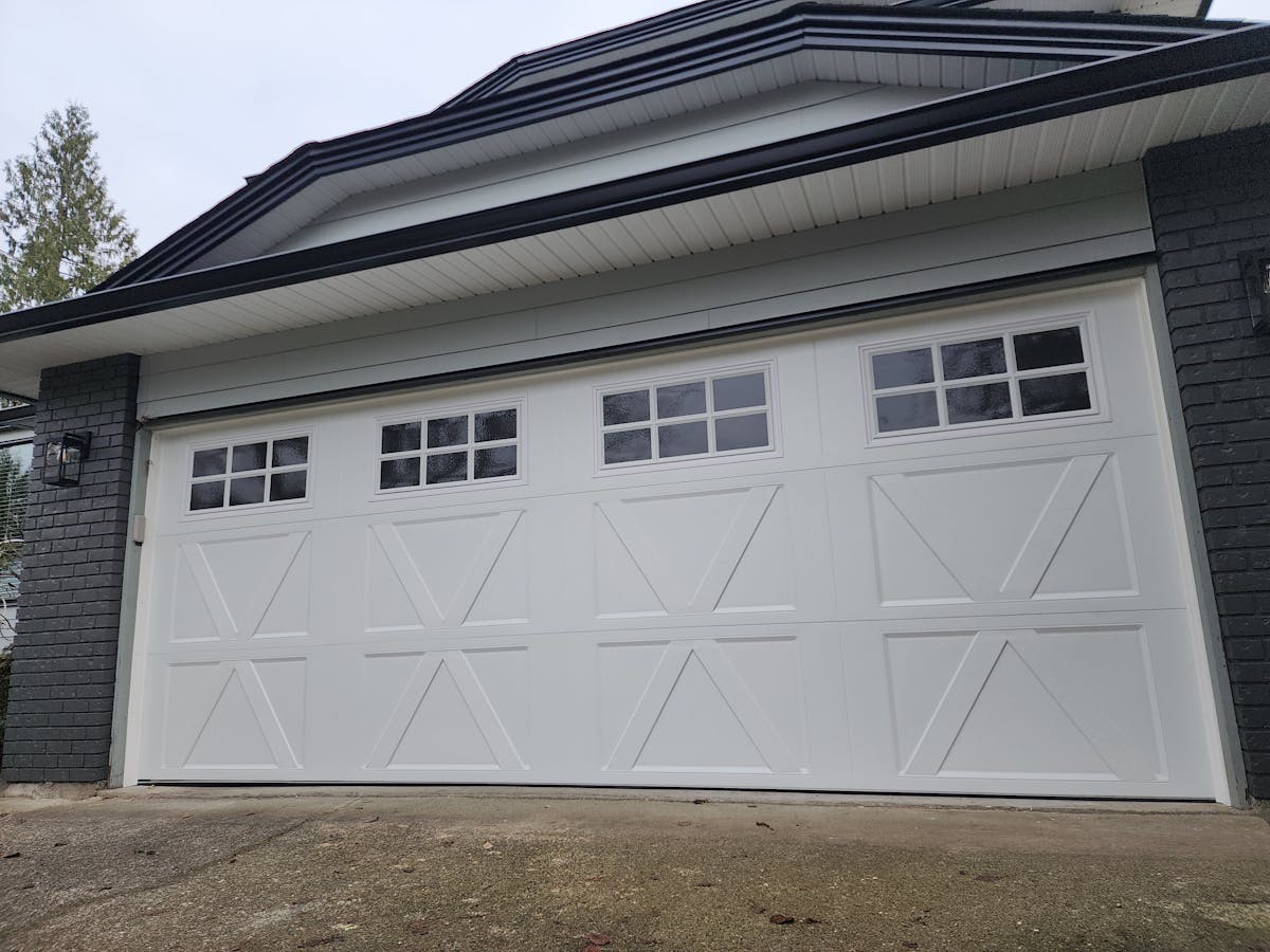 Read Garage Door Installation, Surrey, Portfolio 102 A White Garage Door Installed in Surrey, BC