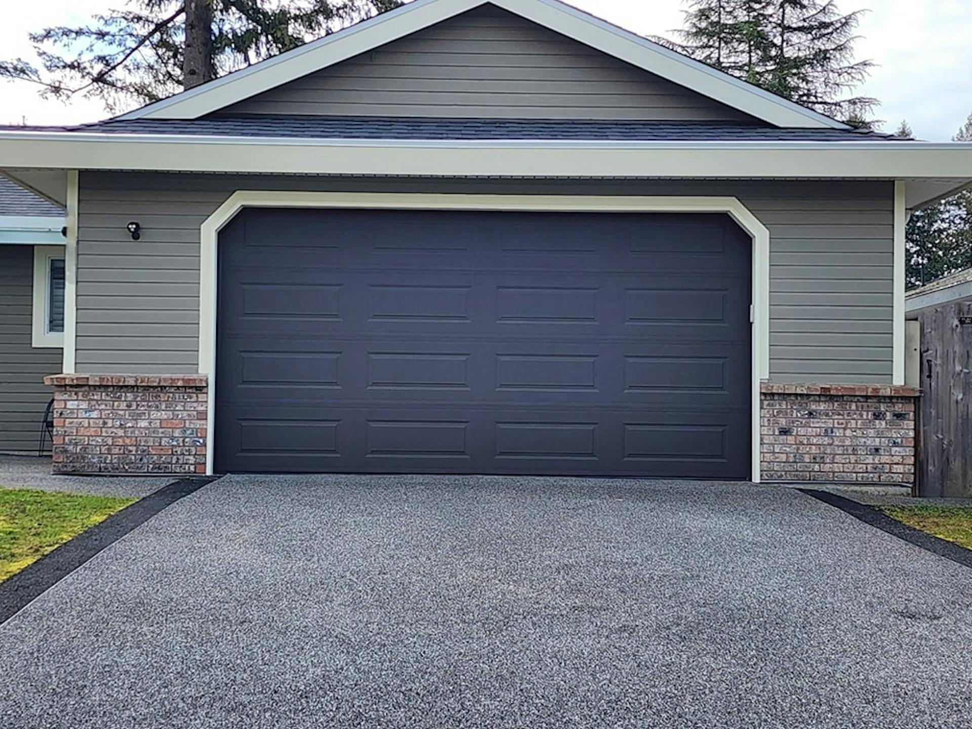 Steel Craft Elite Series Garage Door in Charcoal