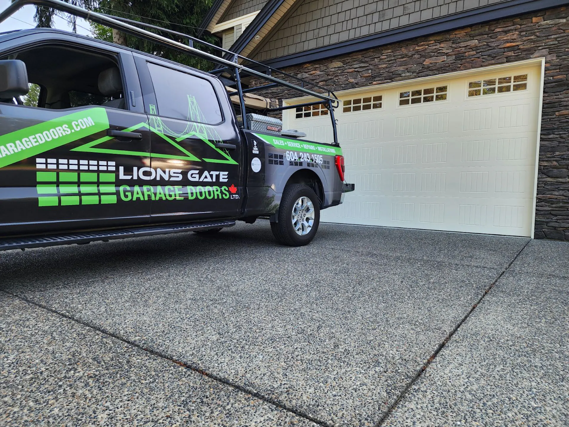Garage door installation and service project from July 2024