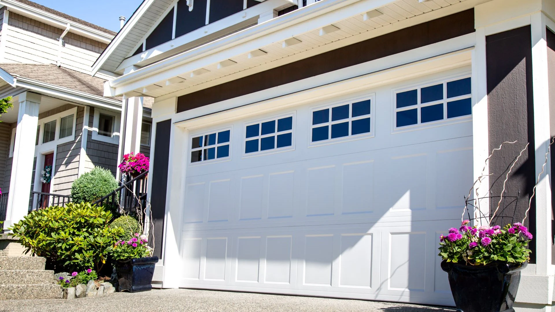 Residential garage door service and installation project