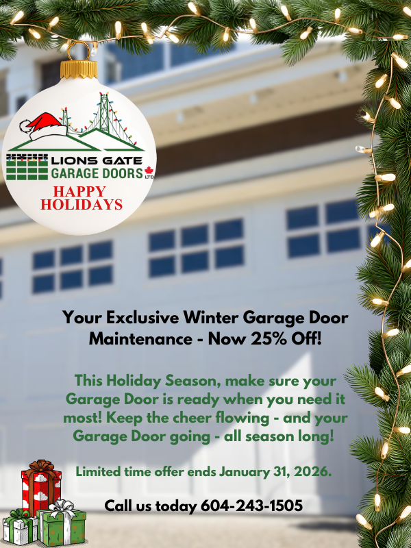 Exclusive Winter Garage Door Maintenance 25% Off Until January 31, 2026