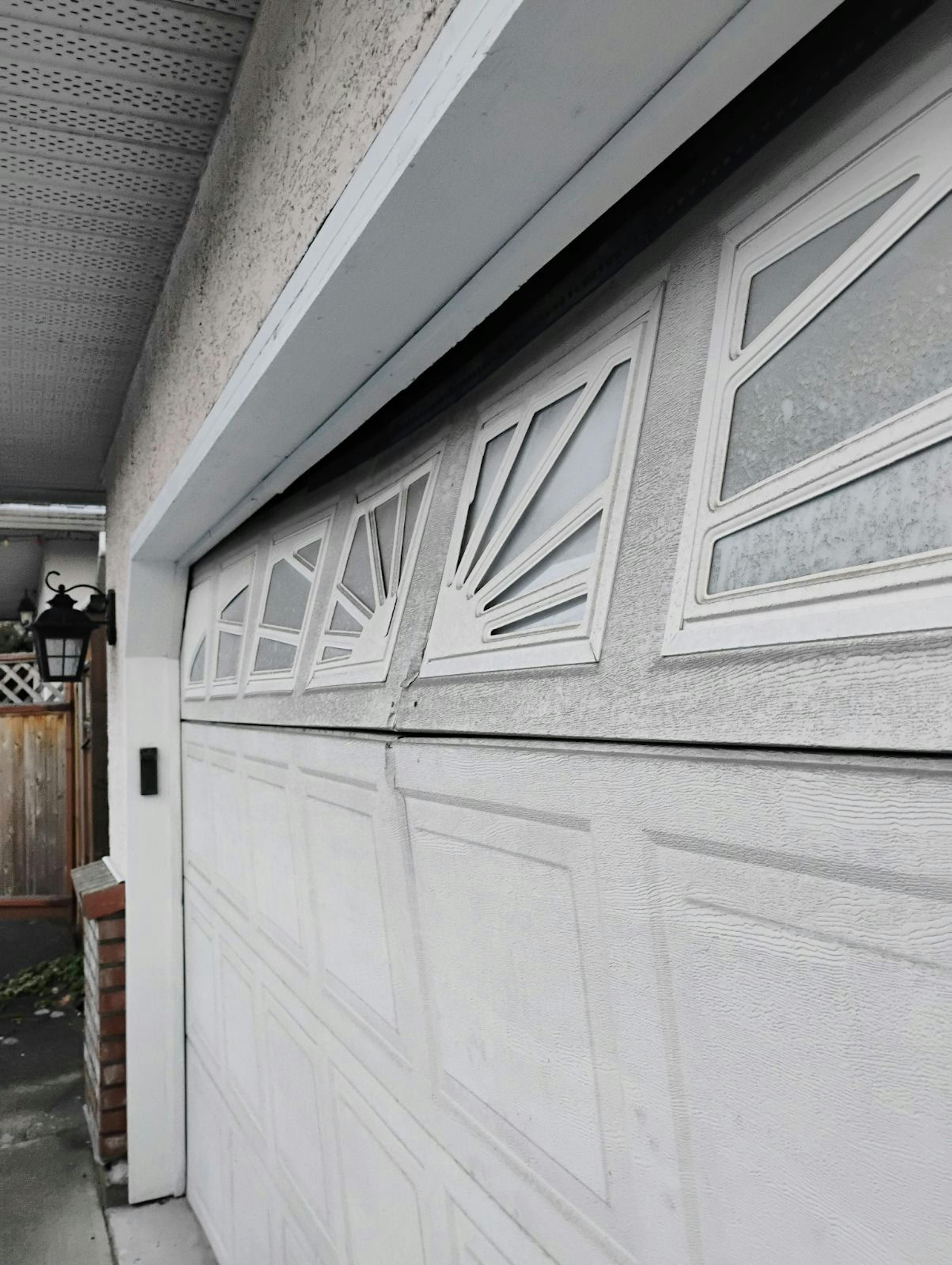 Garage door in need of a repair