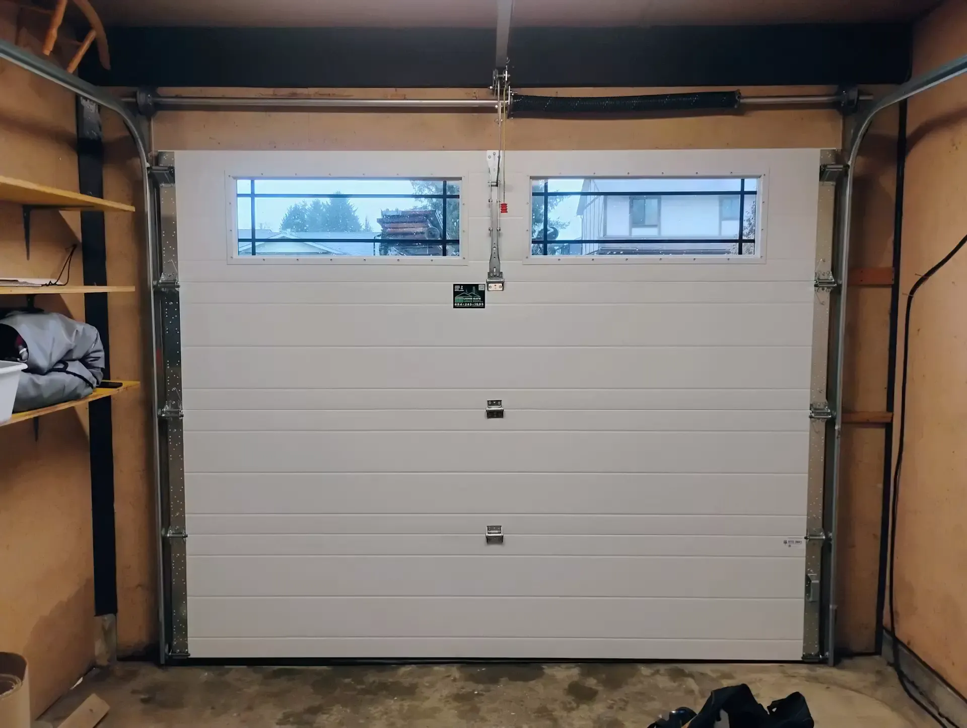 New insulated garage door installation in Langley