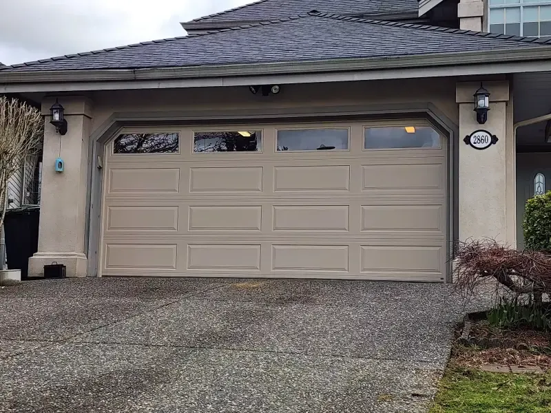 Garage door installation in Coquitlam residential home