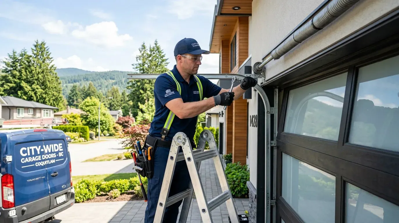 Garage door maintenance service in Coquitlam home