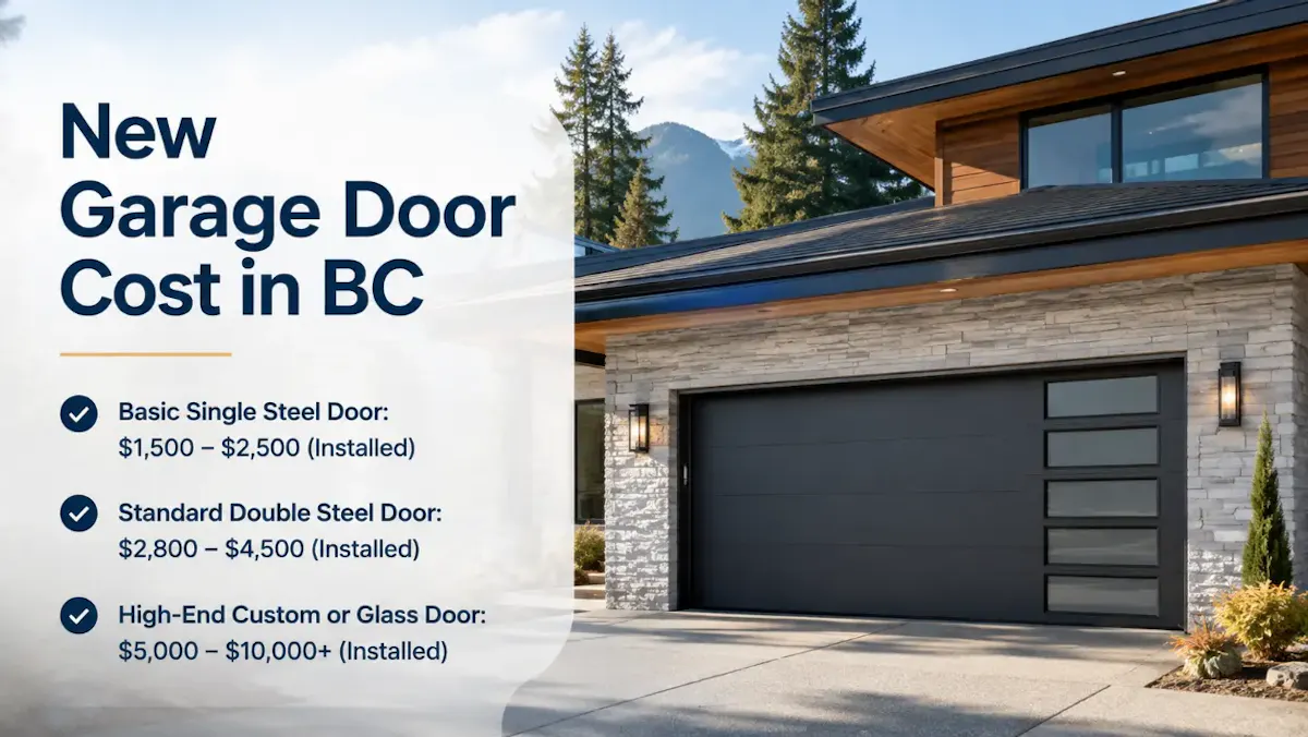Read How Much Does a New Garage Door Cost in BC? (2026 Price Guide) BC Garage Doors Costs