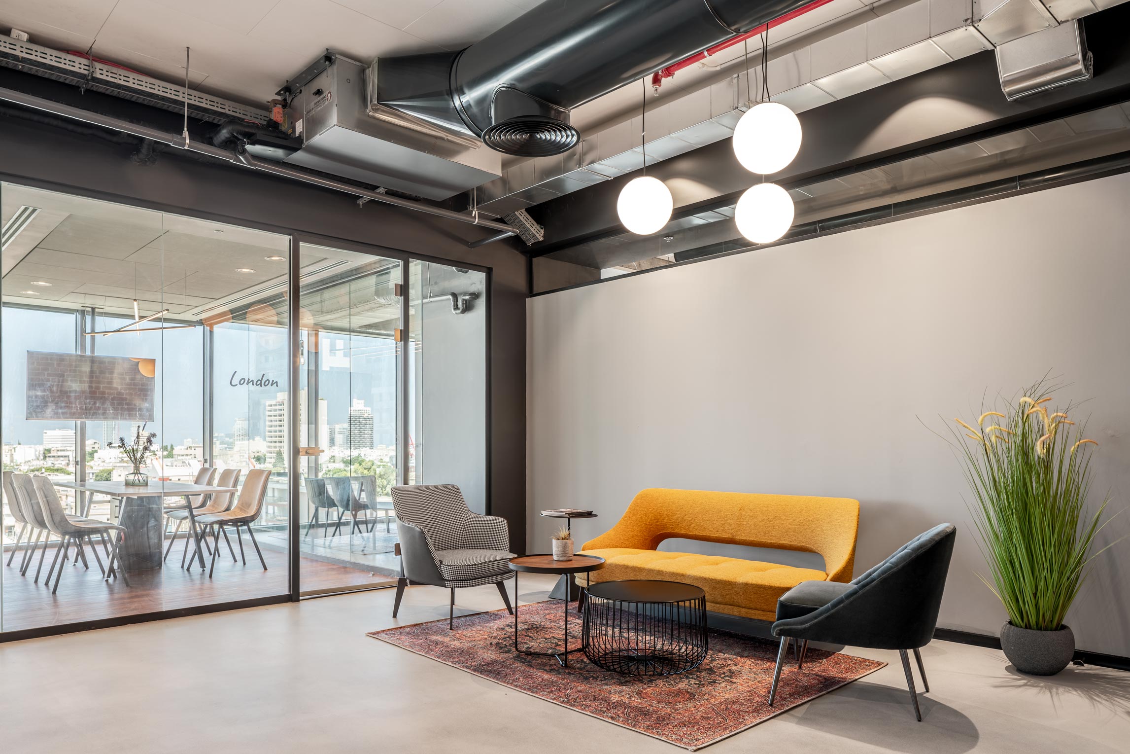 עיצוב פינת ישיבה חברת הייטק