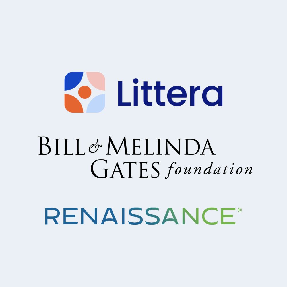 Preview image for an announcement by Littera Education about districts participating in research funded by the Bill & Melinda Gates Foundation, and partners with Renaissance to provide assessment and curriculum for the project.