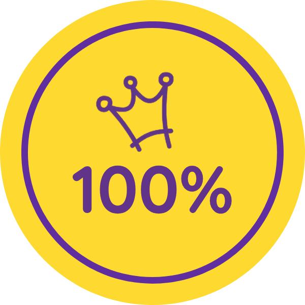 100% badge.
