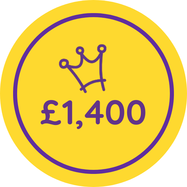 1400 pound badge.