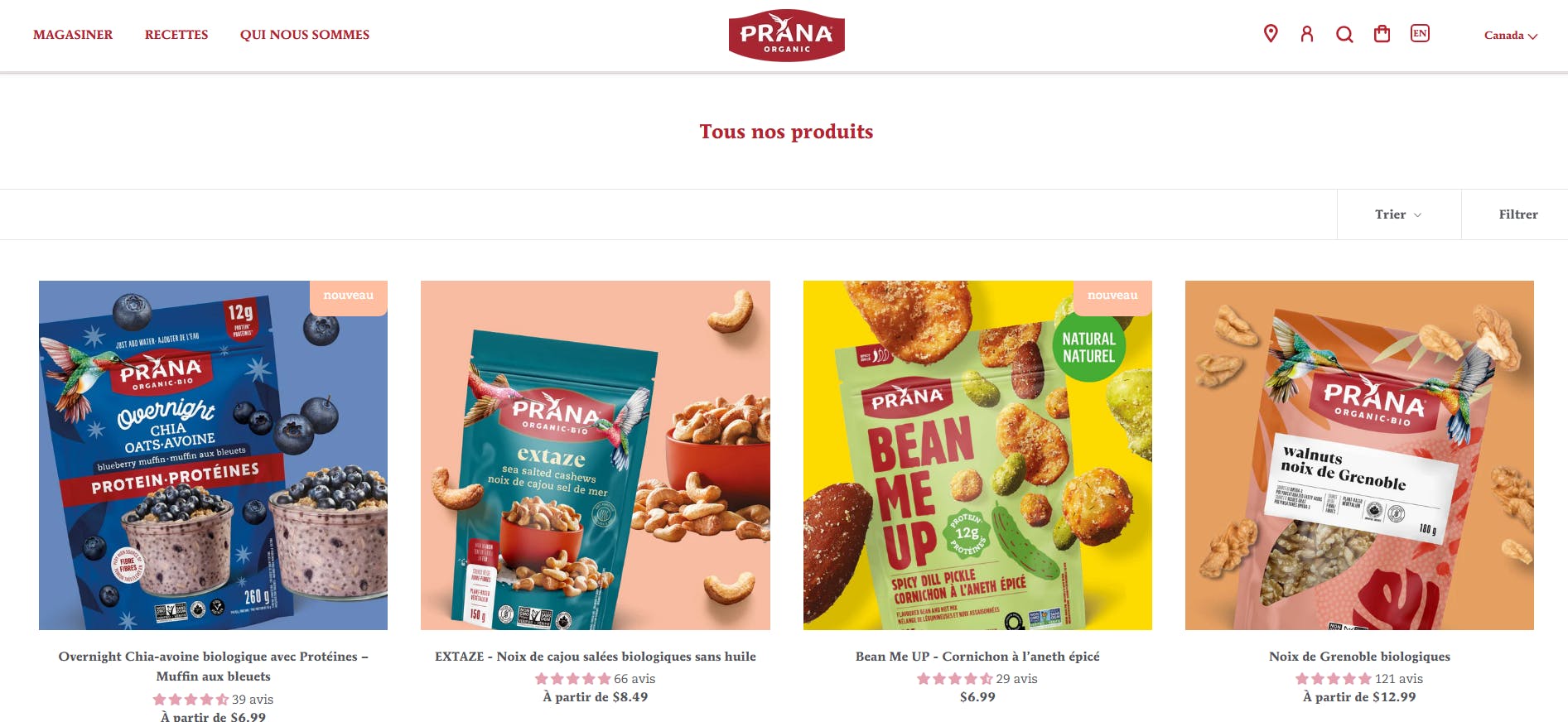 Site Web Prana Foods
