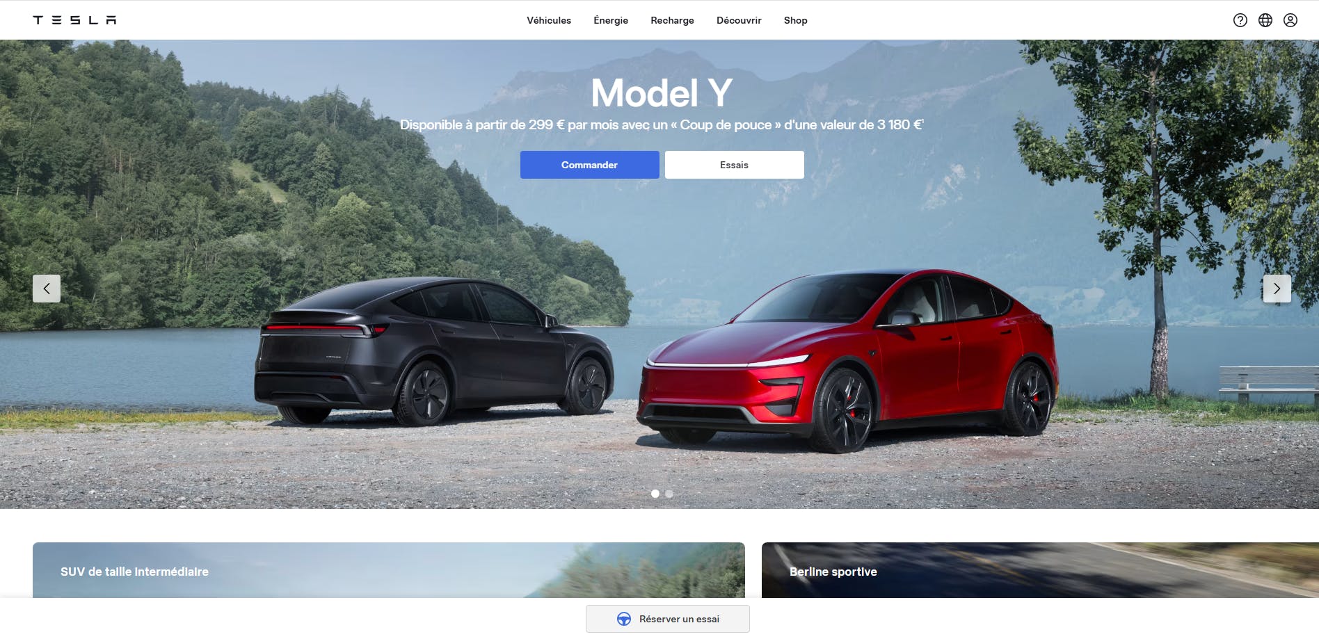 Site Web Tesla
