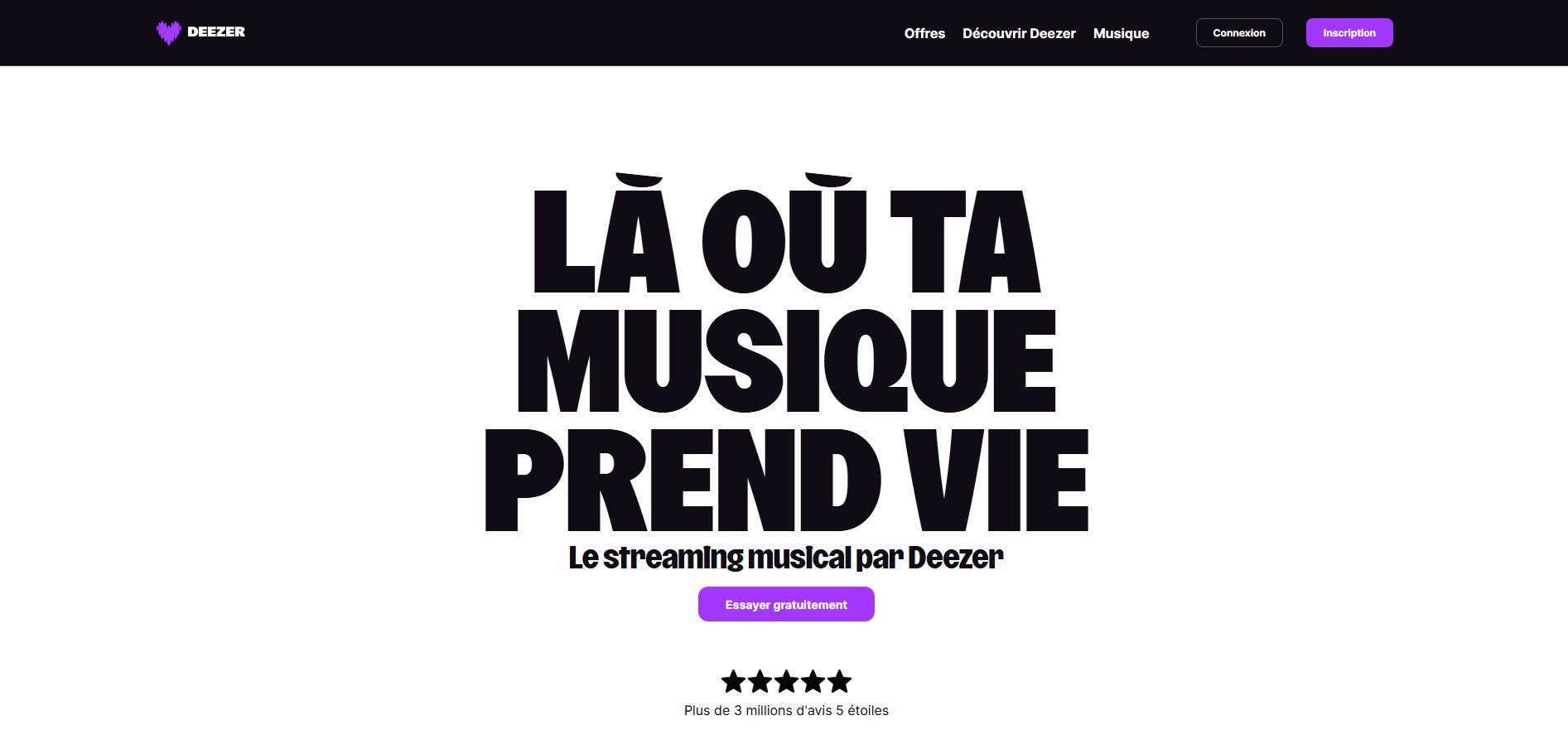 Site Web Deezer