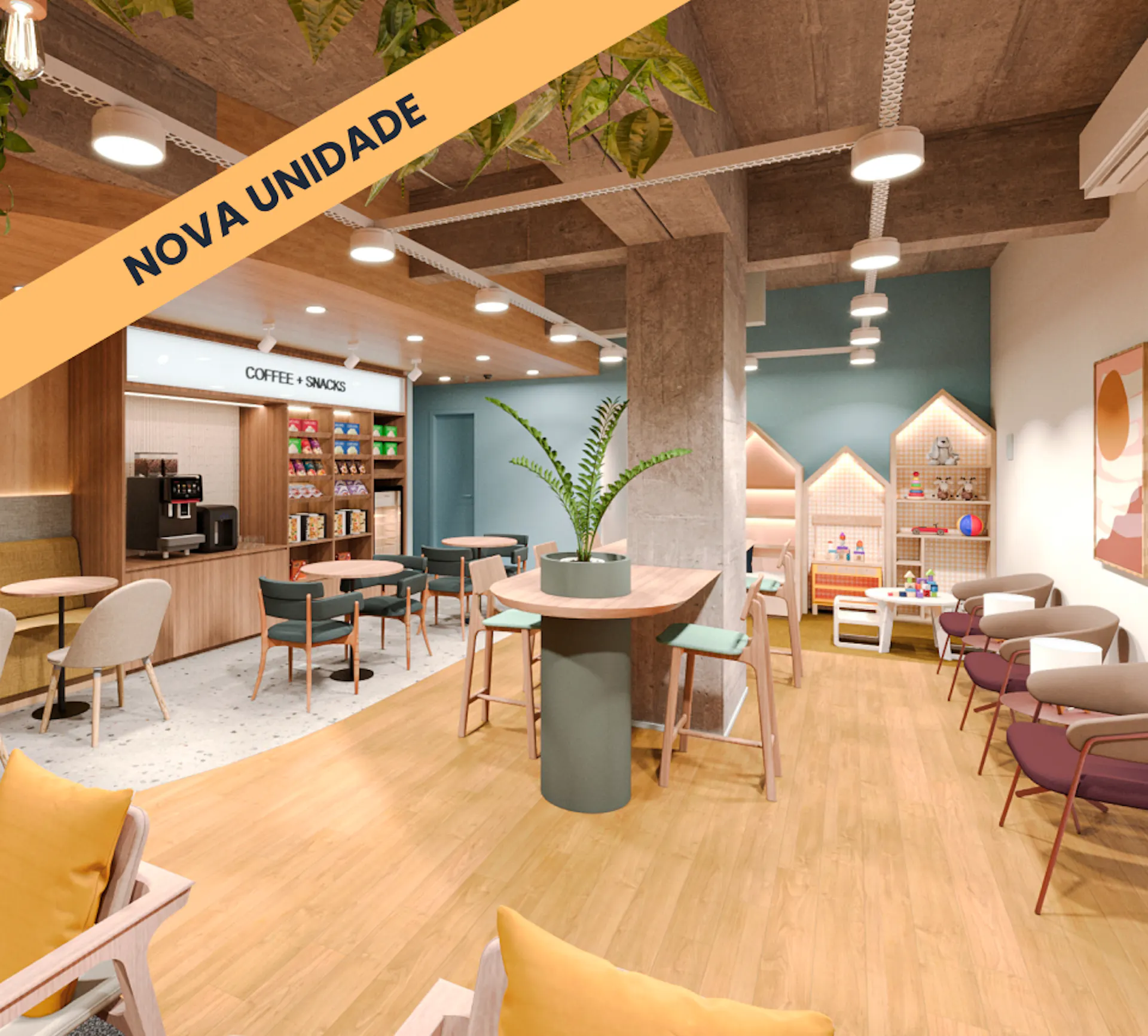 Foto da recepção da unidade Moema