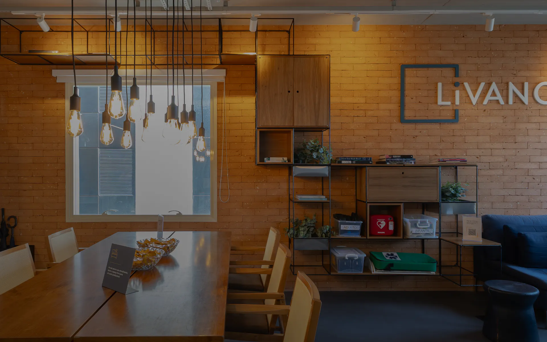 Foto do coworking da unidade Angélica