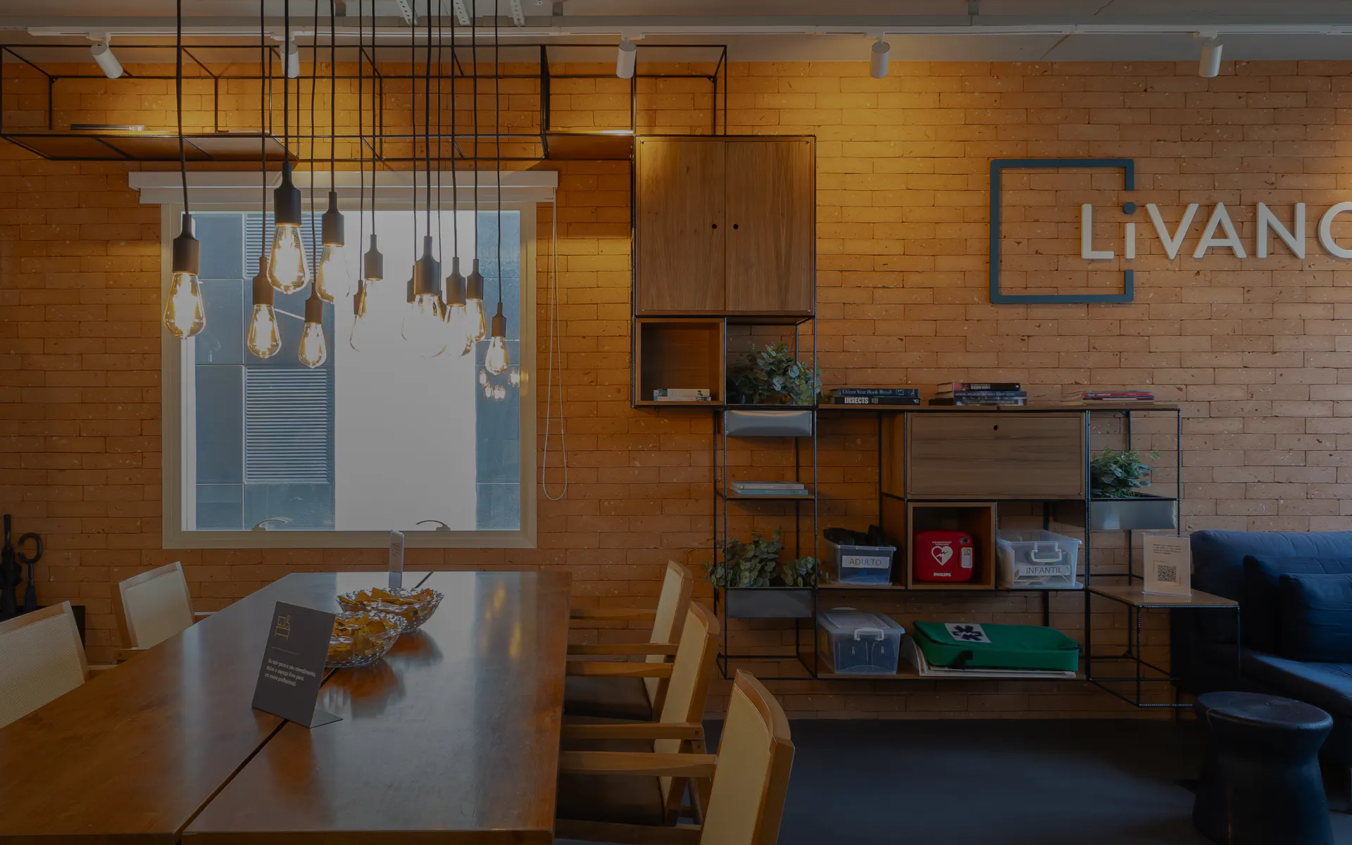 Foto do coworking da unidade Angélica