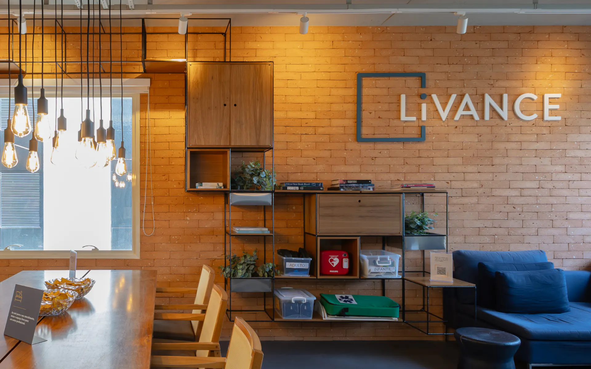 Foto do coworking da unidade Angélica