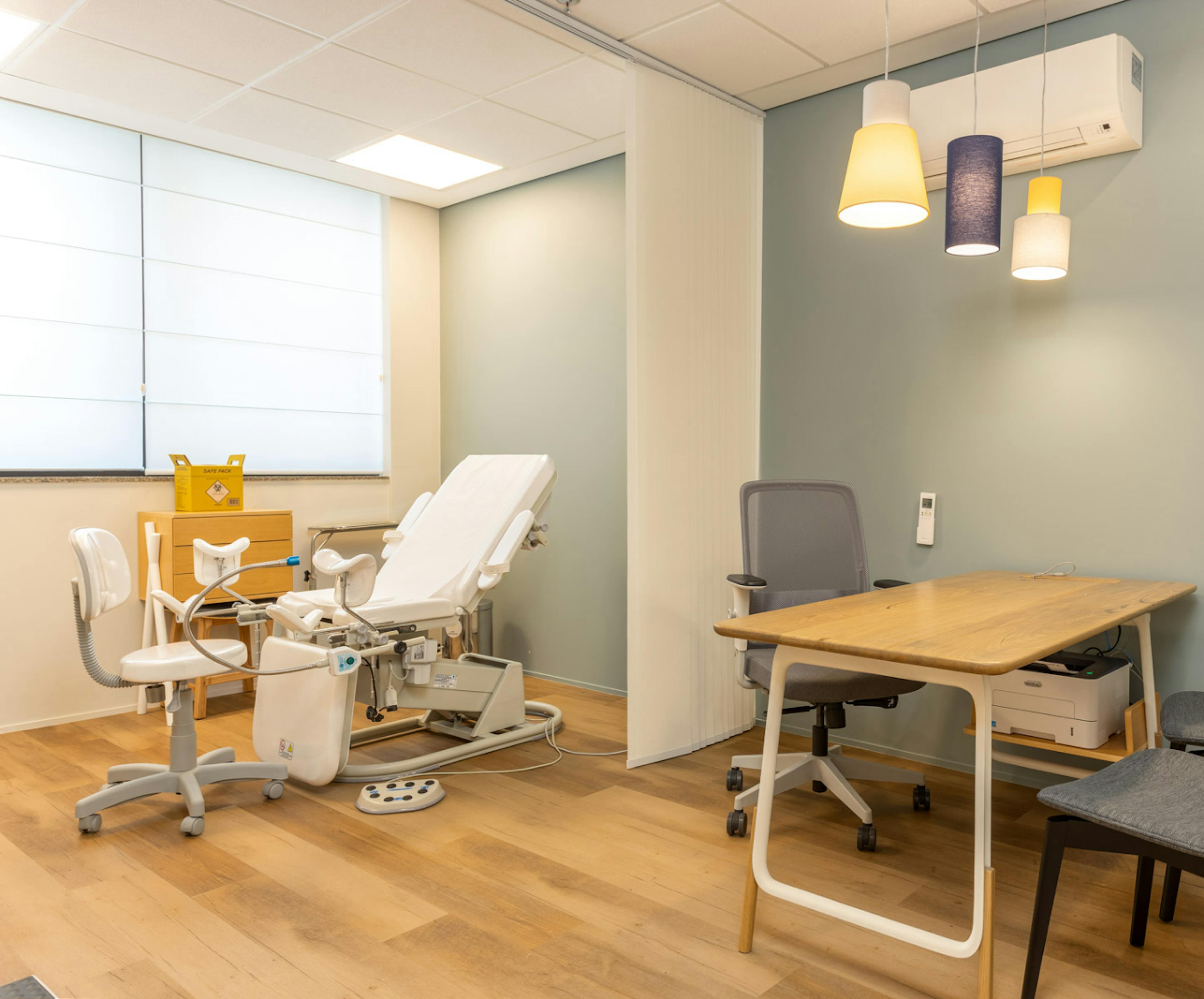 Foto da sala de ginecologia da unidade Brigadeiro