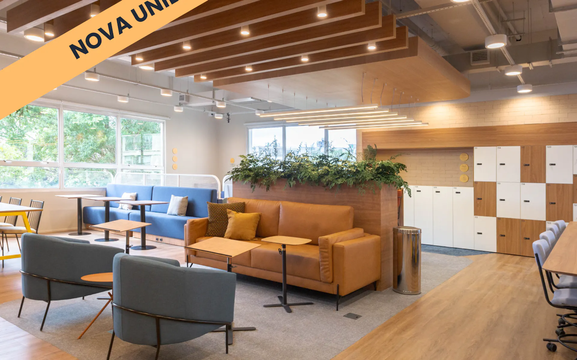 Foto do coworking da unidade Santo André