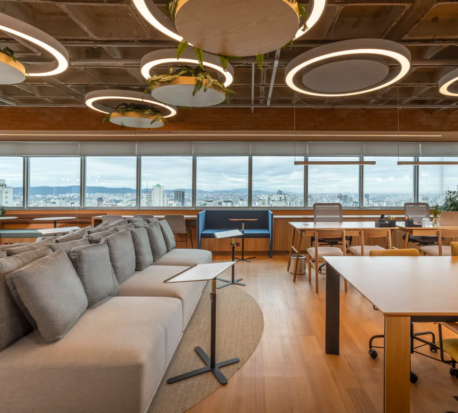 Foto do coworking da unidade Paulista