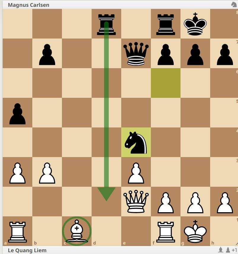 1. Black is a pawn down but dictating play