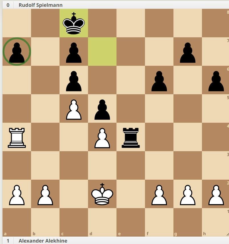 1. No pawn on b7 to allow a6