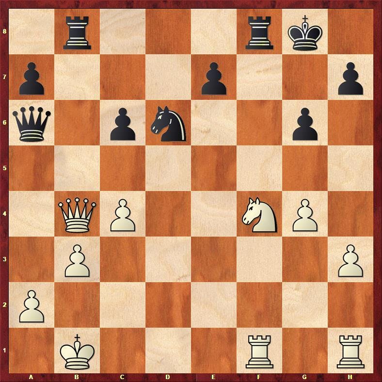 White to play and be carried out of the club shoulder high by cheering team-mates 