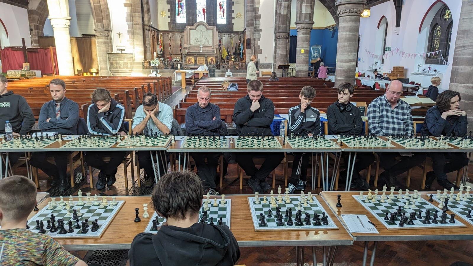 From left to right, John Gillett (half in photo), Mat O'Keefe, Tom Plews, Sanjoy Bannerjee, Rob Frith, Shay Hanlon, Alfie Melia, Joel Bartlett, Andy Savage, Owen Crawford.