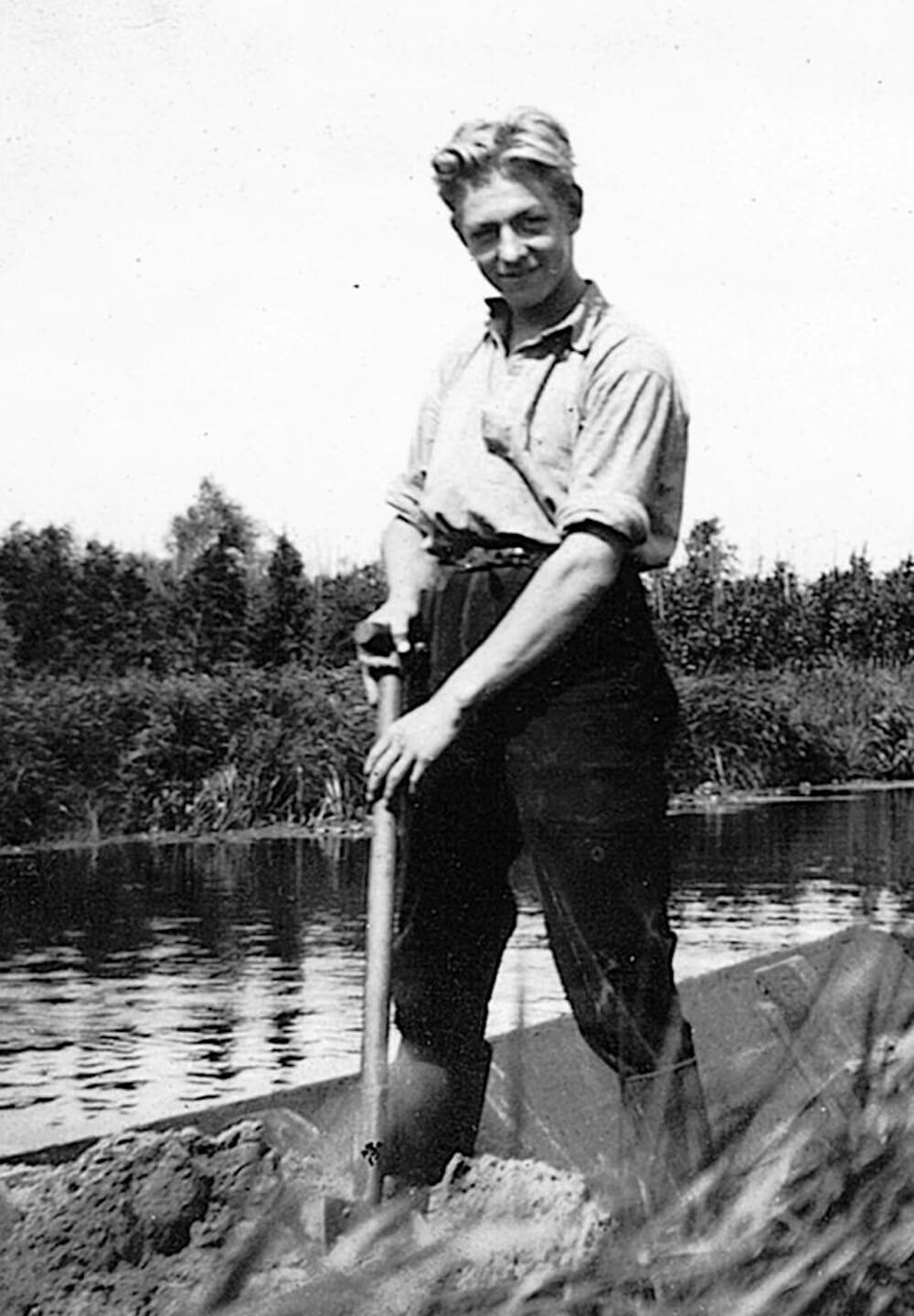 Arie Schoemaker at the nursery