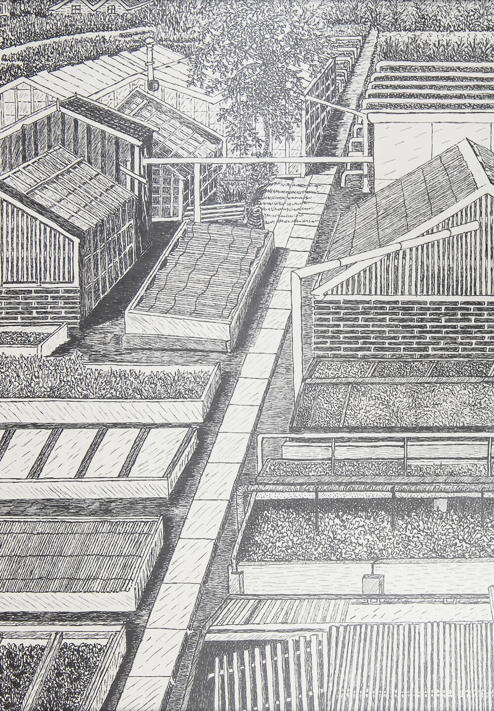 An illustration of the nursery of Hermanus Schoemaker