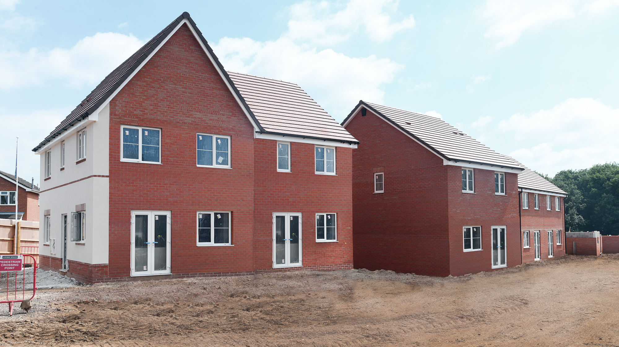 First Homes at Roof Stage at New Affordable Housing Scheme in Aqueduct