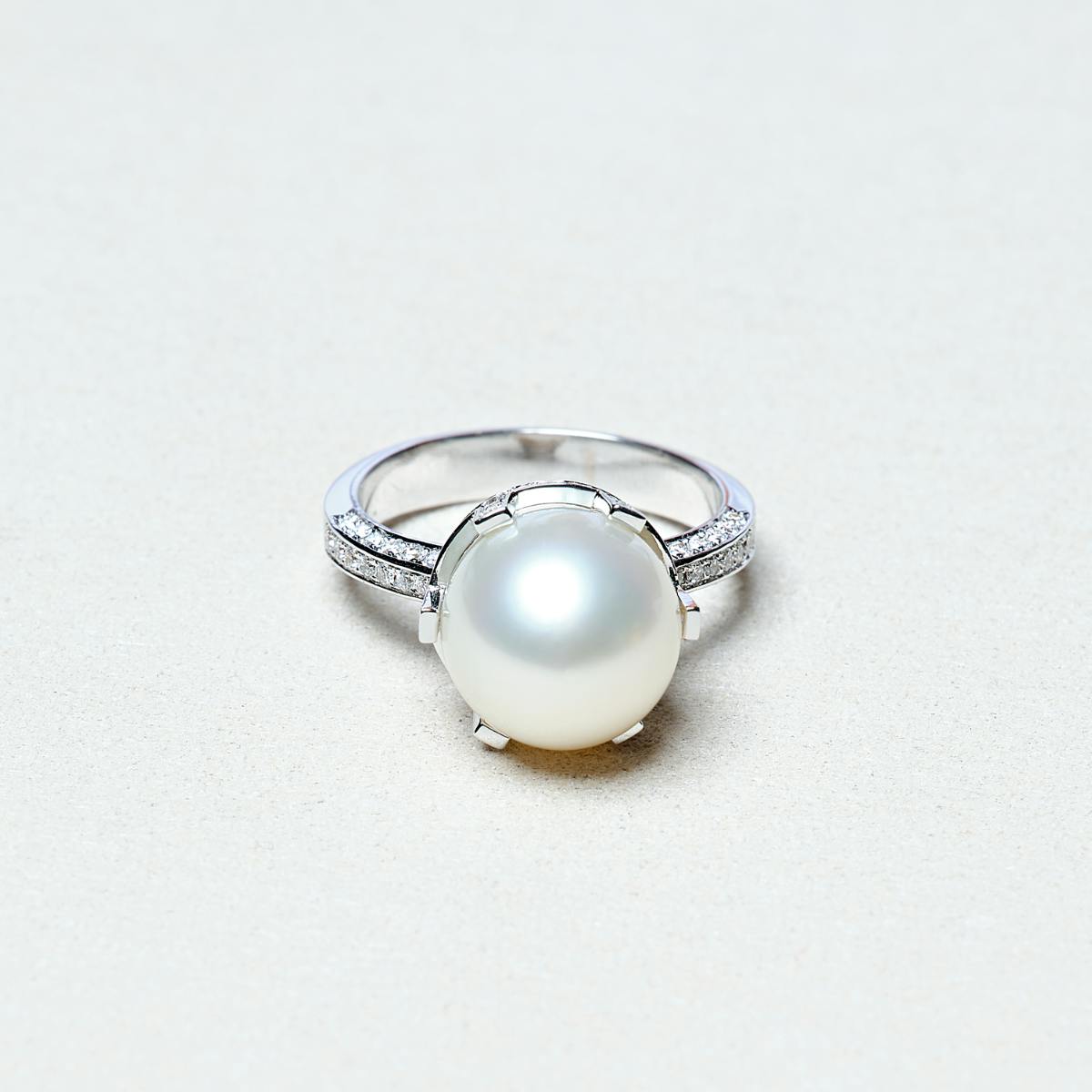 Balmoral | Bague Perle & Diamants