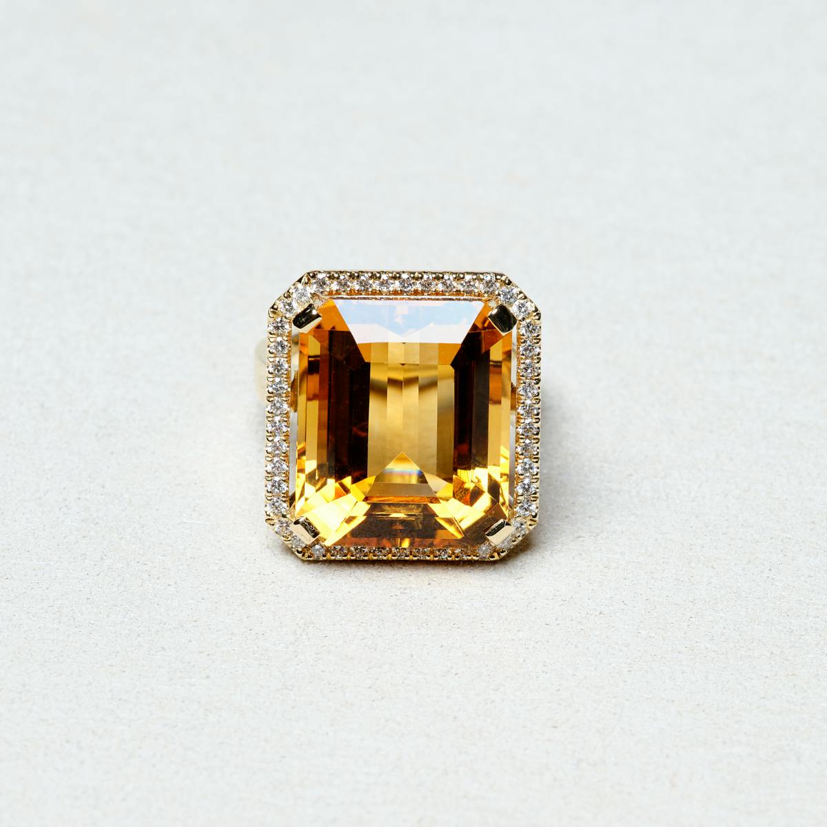 Bague Citrine | Or jaune